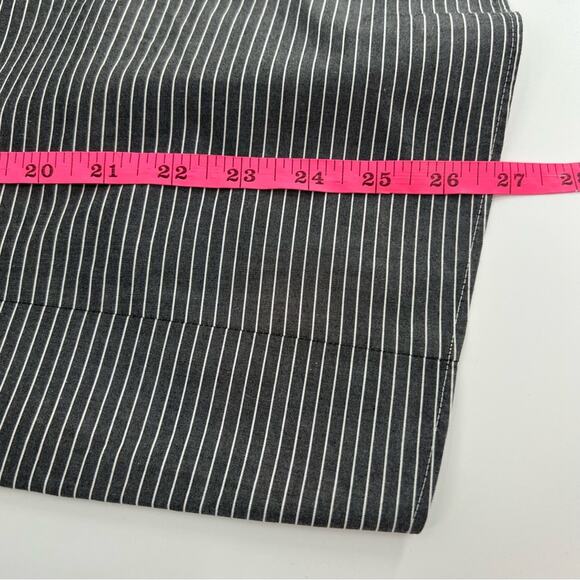 Lafayette 148 cotton poplins pinstripe button down shirt gray white sz 16 - Picture 6 of 6